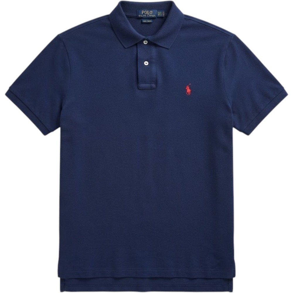 Polo Ralph Lauren Mens 3XB Navy Blue Short Sleeve Pique Polo Shirt Red Pony Logo